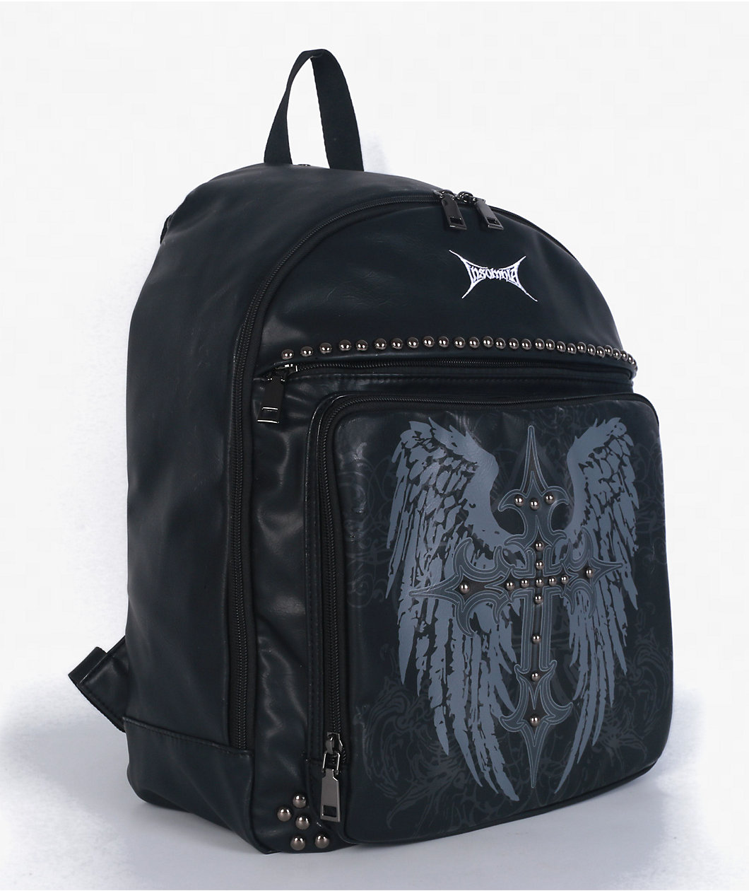 Insomnia Visuals Studded Cross Black Backpack