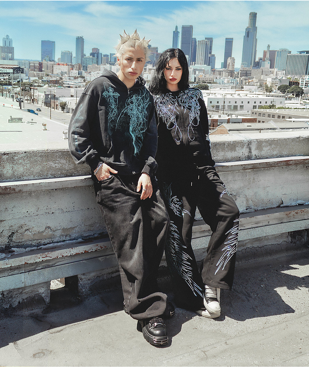 Insomnia Visuals Winged Cross Black Sweatpants