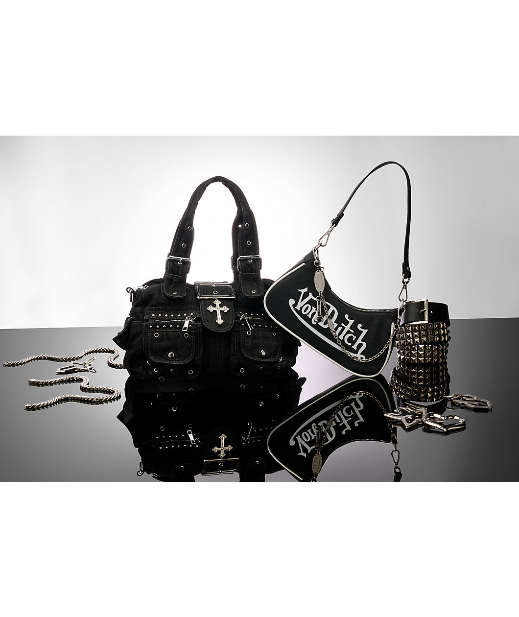 Insomnia visuals Cross Black Handbag