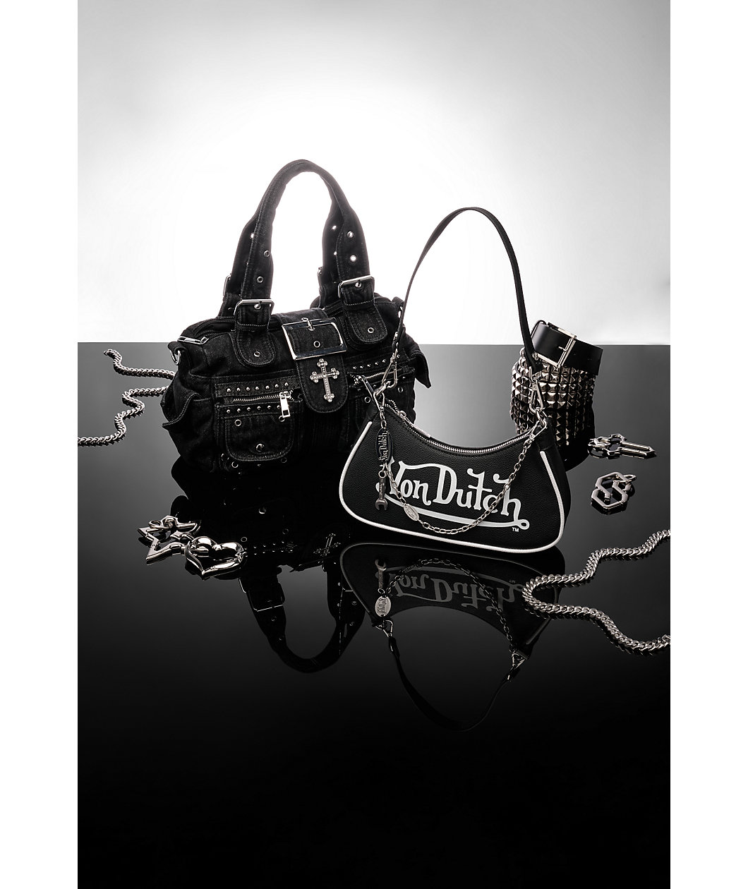 Insomnia visuals Cross Black Handbag