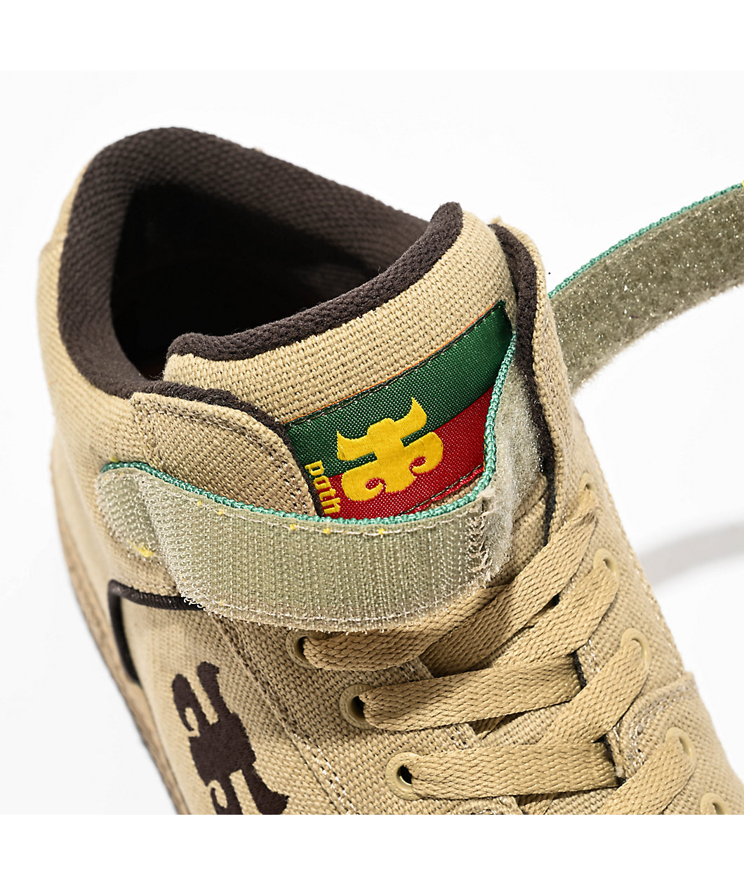 Ipath Grasshopper Tan Hemp Rasta Skate Shoes