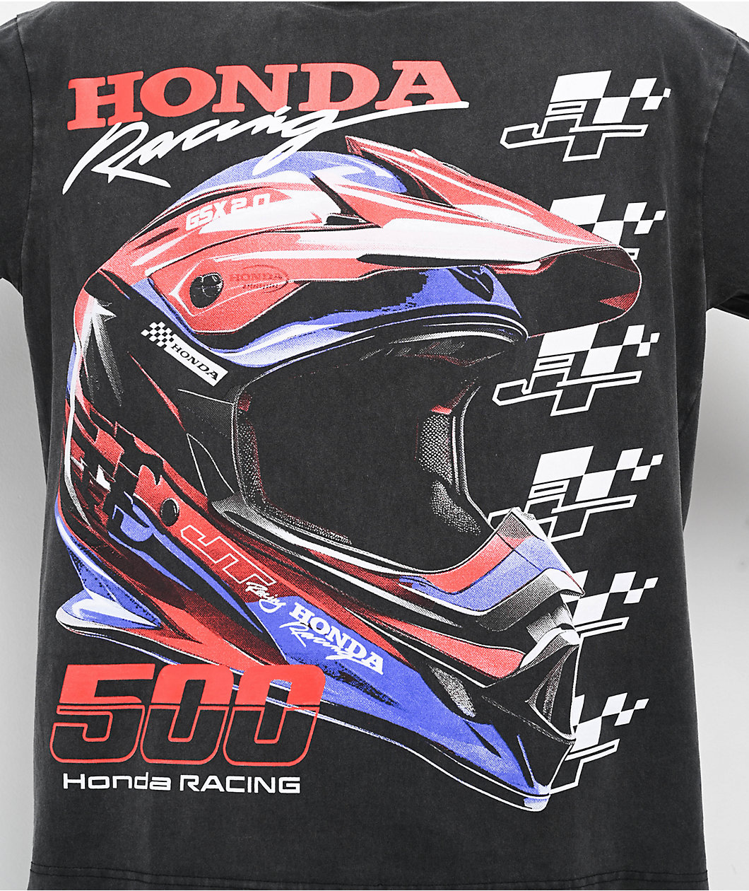 JT Racing x Honda Gamble Black Washed T-Shirt