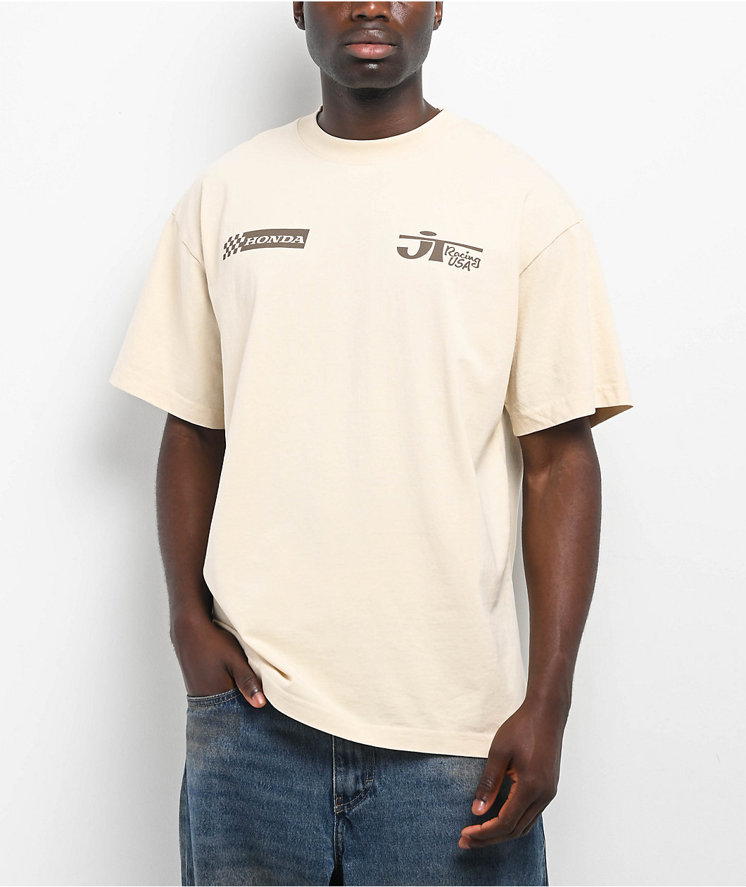 JT Racing x Honda Kyle Cream T-Shirt