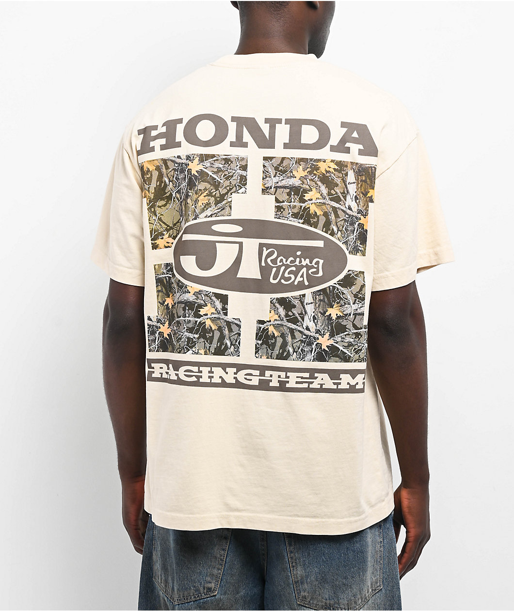 JT Racing x Honda Kyle Cream T-Shirt