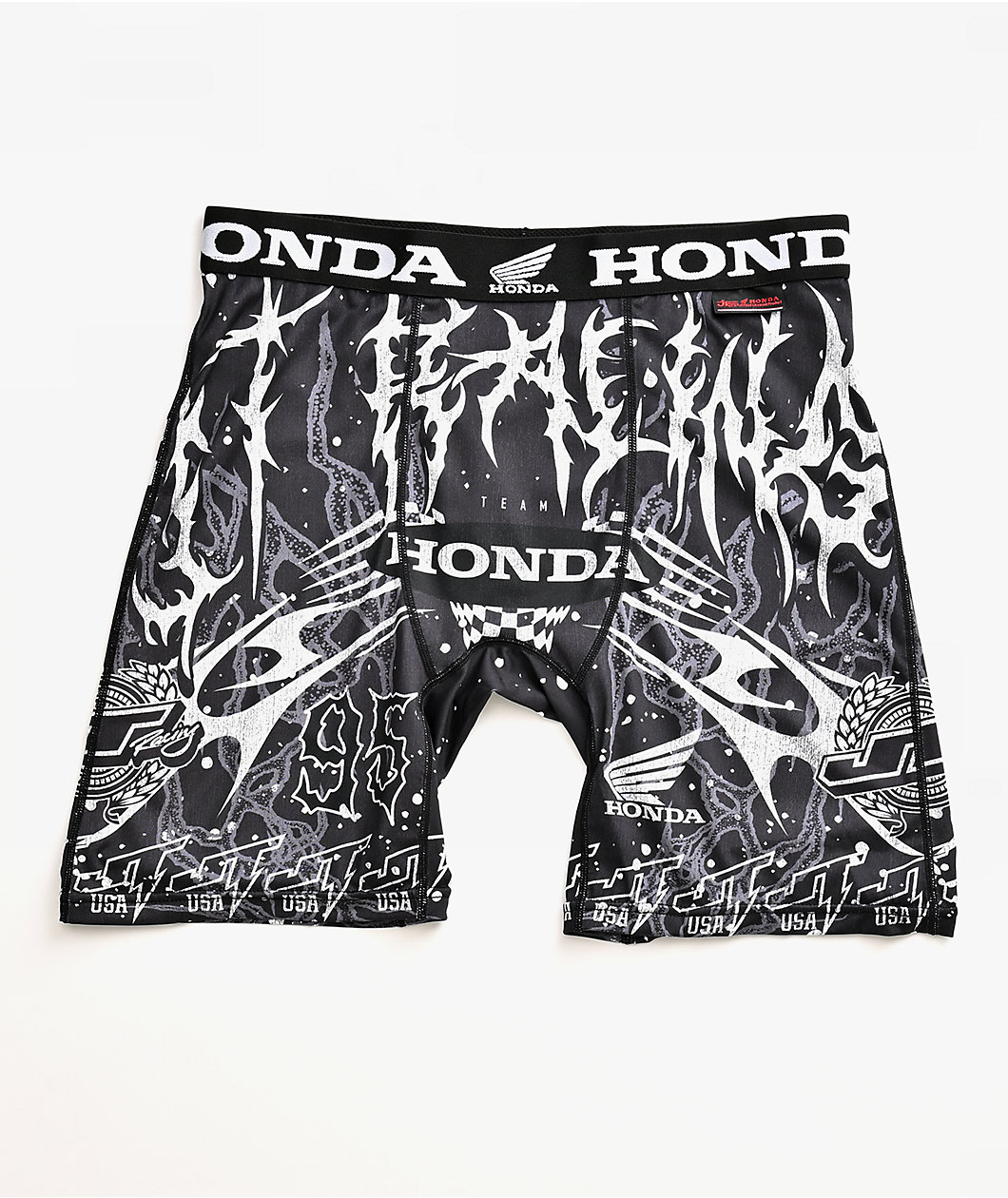 JT Racing x Honda Splatter Black Boxer Briefs
