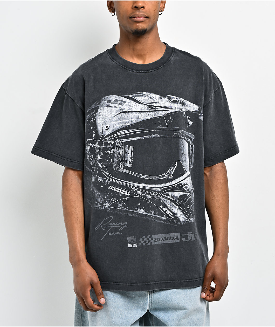 JT Racing x Honda Vintage Black T-Shirt