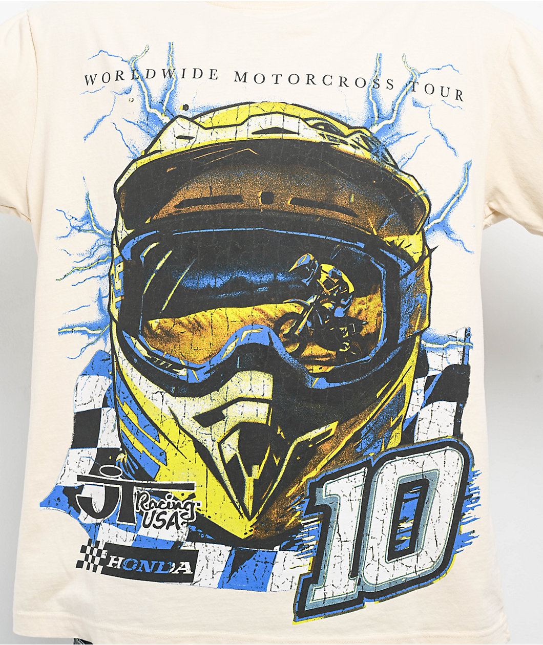 JT Racing x Honda World Wide Cream T-Shirt