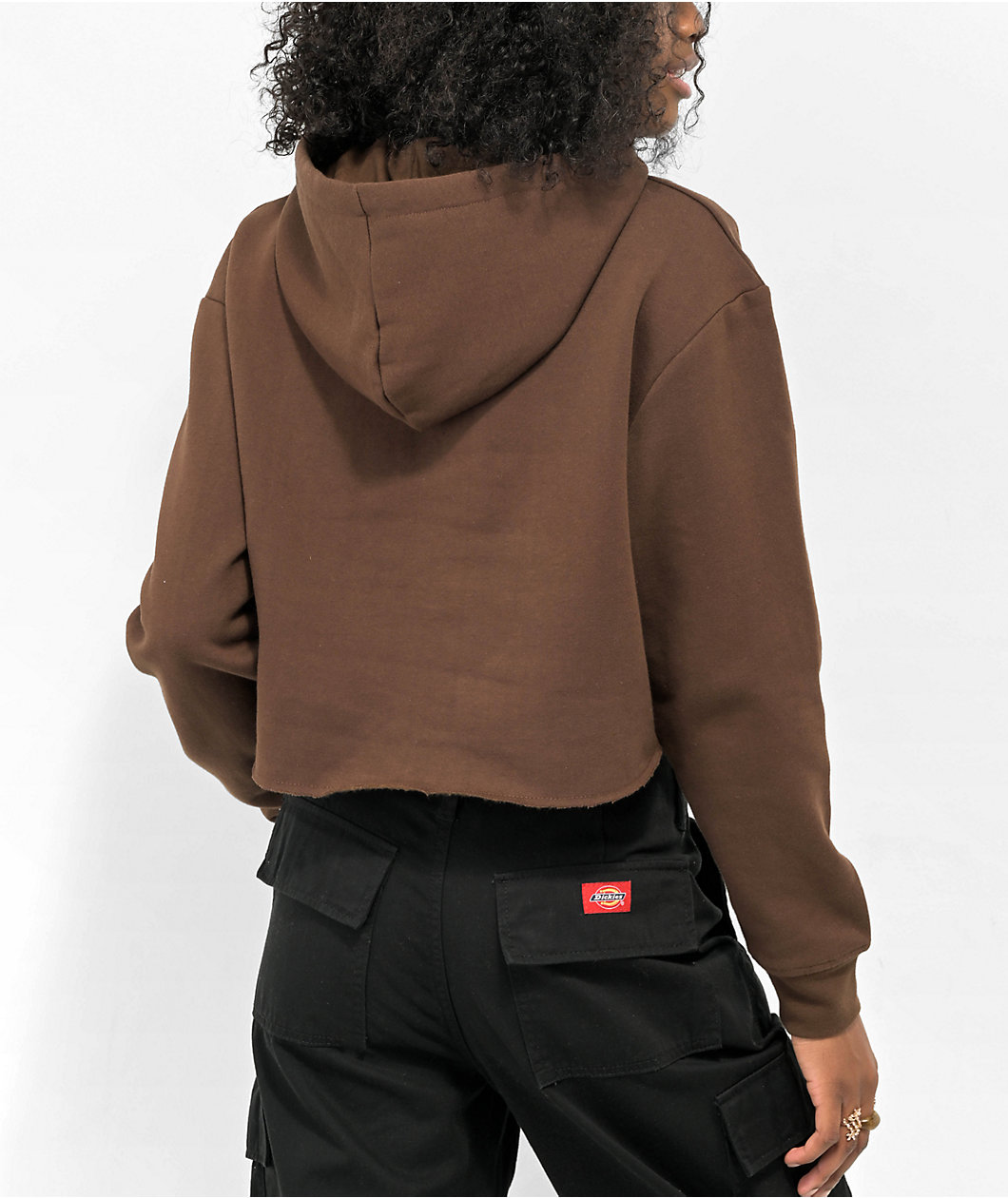 JV By Jac Vanek Burning Brown Crop Hoodie