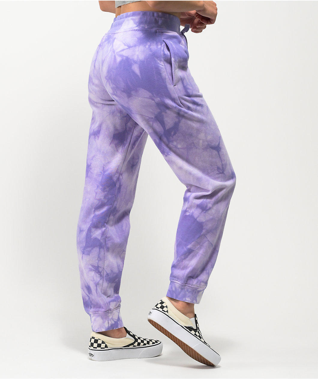 JV by Jac Vanek Wasted Purple Tie Dye Sweatpants