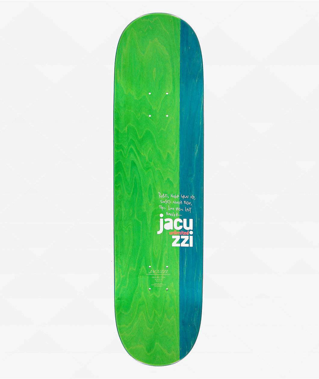 Jacuzzi Flavor Unlimited 8.5" Skateboard Deck