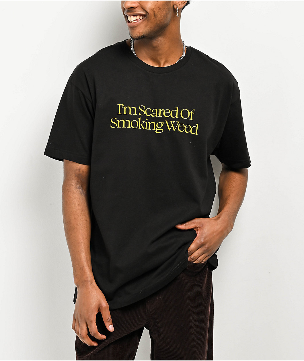 Jacuzzi Scared Of Weed Black T-Shirt