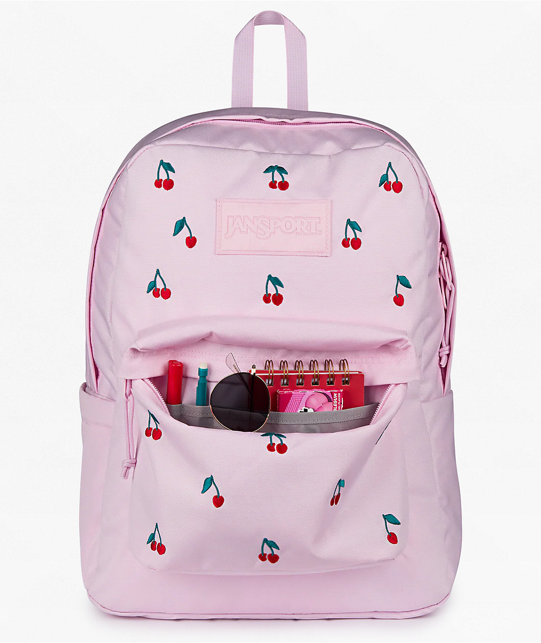 Jansport Superbreak Plus Embroidered Cherry Pink Backpack