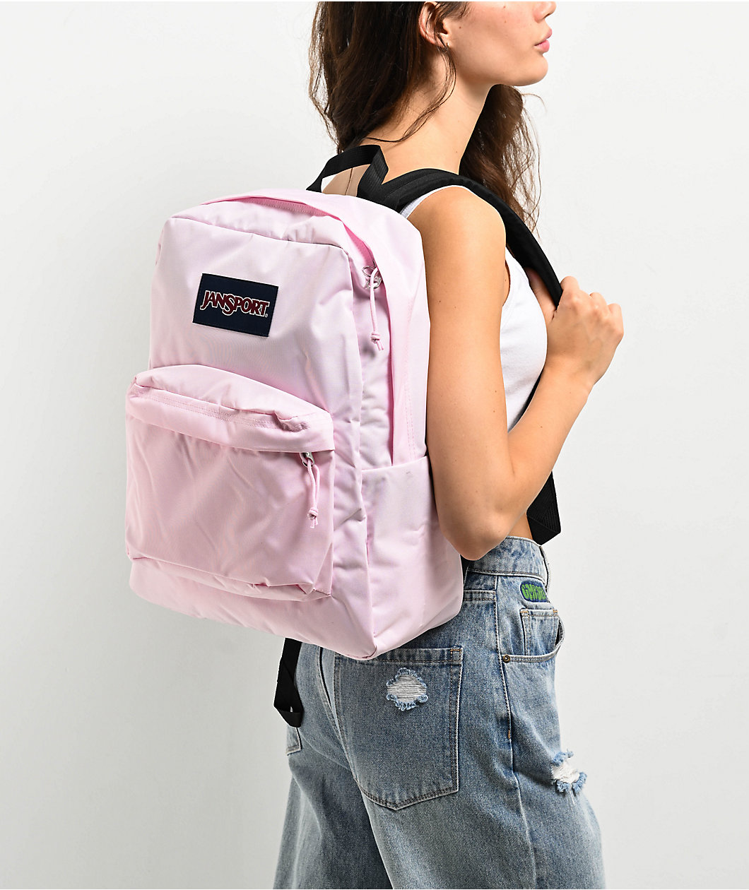 Jansport Superbreak Plus Pink Ice Backpack