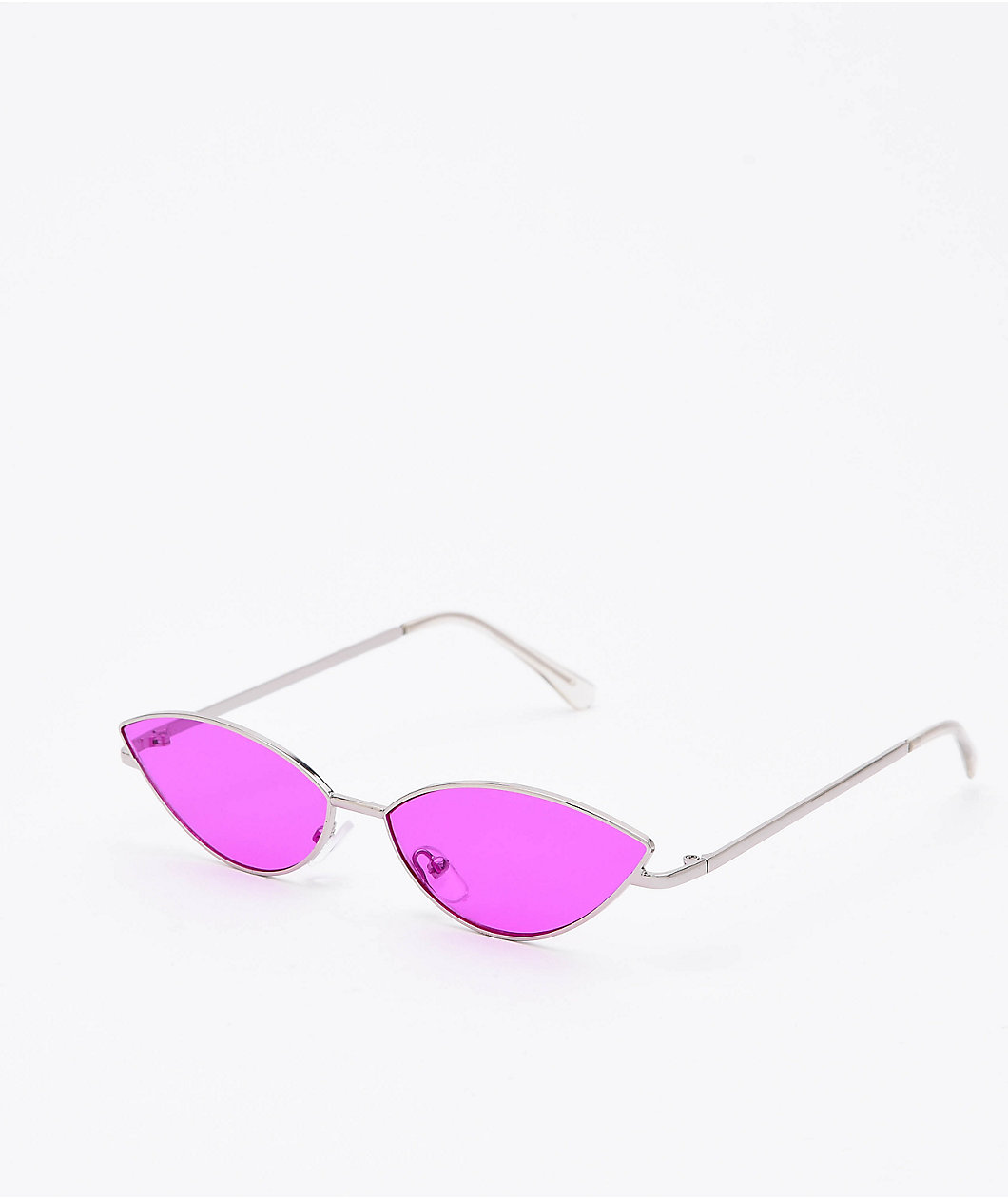 Jenna Dark Pink & Silver Sunglasses