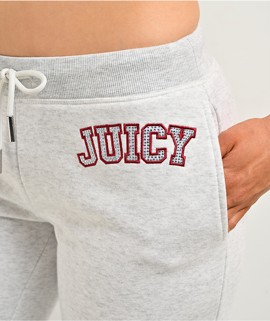 Juicy Couture Drawstring Light Heather Grey Sweatpants