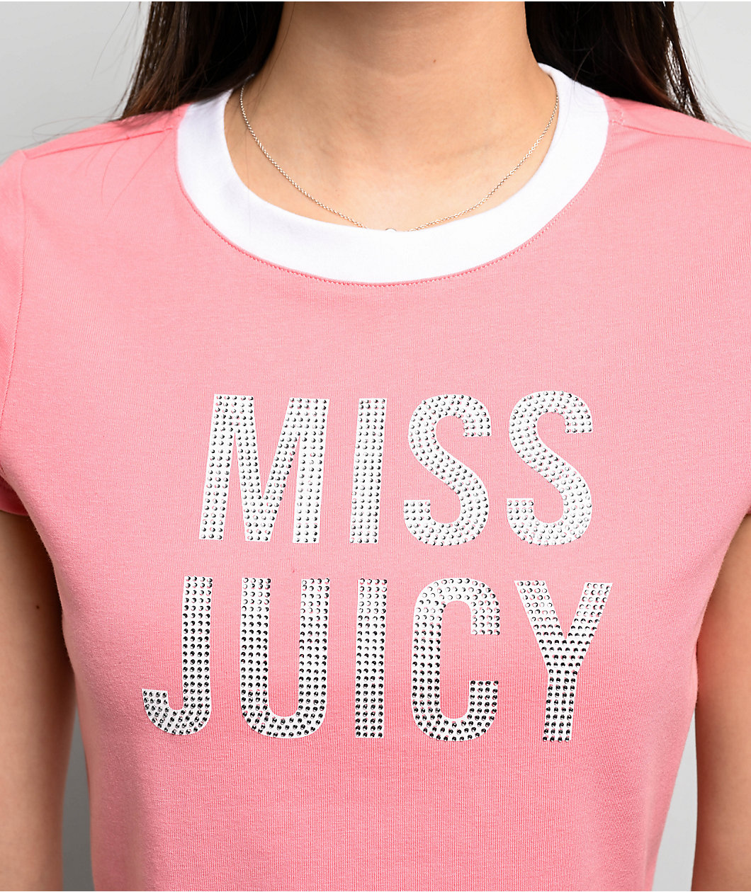 Juicy Couture Miss Juicy Pink Crop T-Shirt