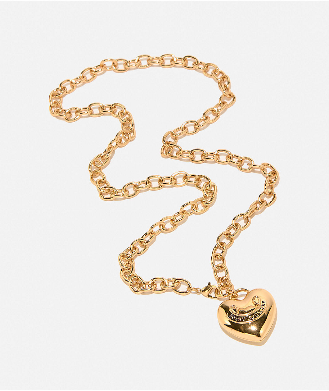 Juicy Couture Puff Heart Goldtone Necklace