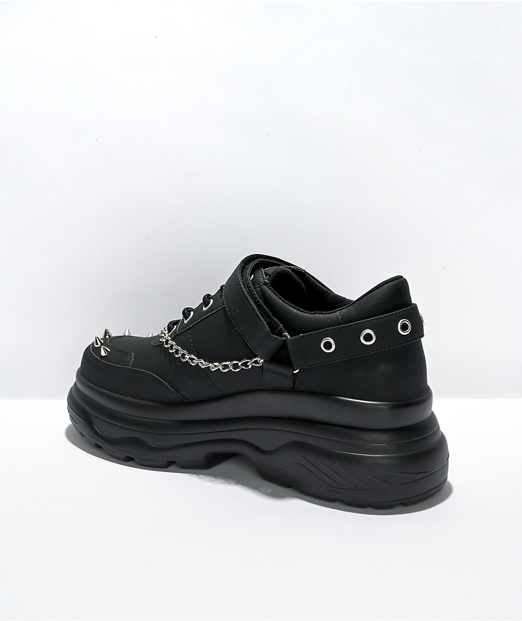 KOI Parador Grunge Black Platform Shoes