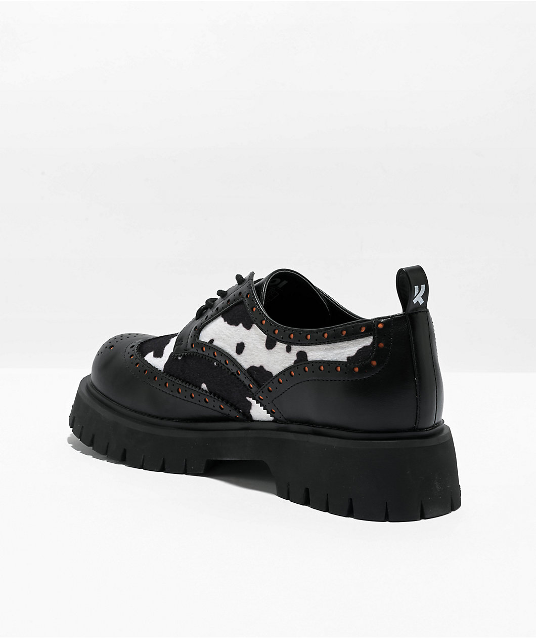 KOI Tibia Cow Black Derby Shoes
