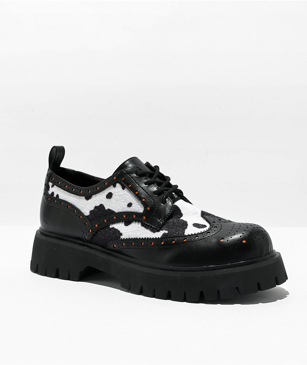 KOI Tibia Cow Black Derby Shoes