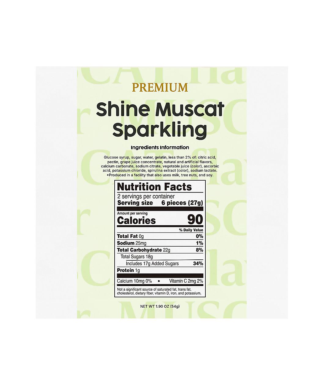 Kanro Puré Green Grape Gummy Candy