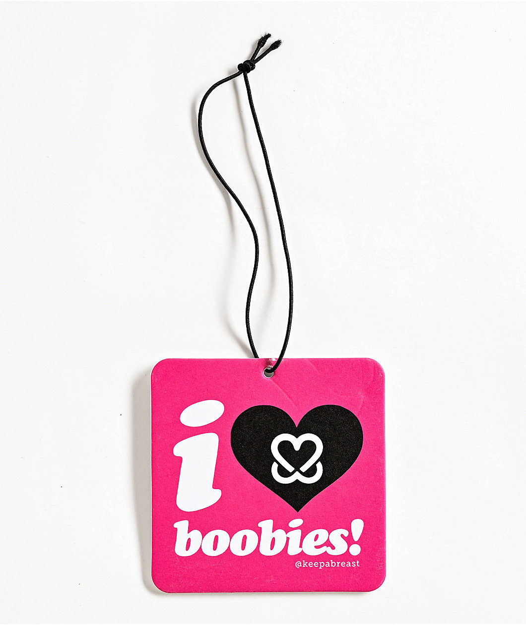 Keep A Breast Foundation I Heart Boobies AF White & Pink Air Freshener