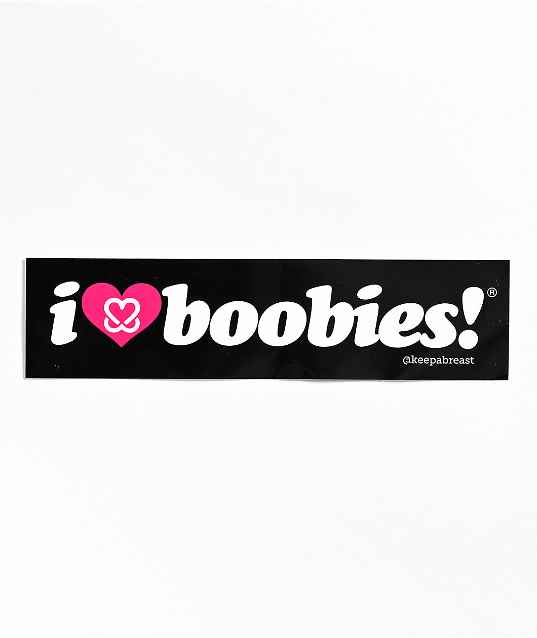 Keep A Breast Foundation I Heart Boobies Black Bumper Sticker