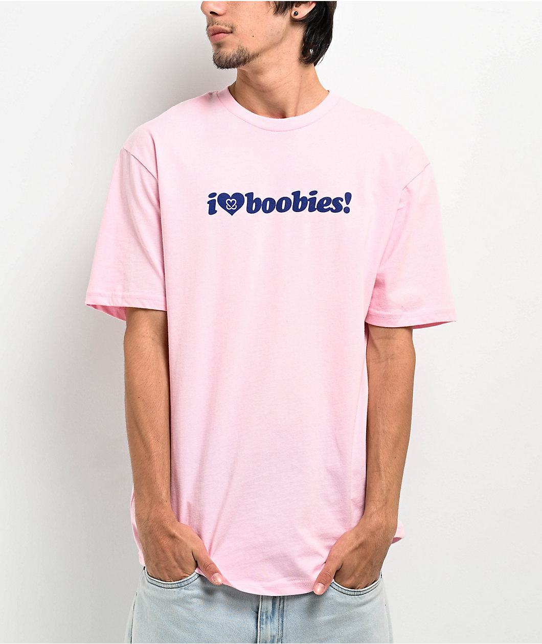 Keep A Breast Foundation I Love Boobies Horizon Pink T-Shirt