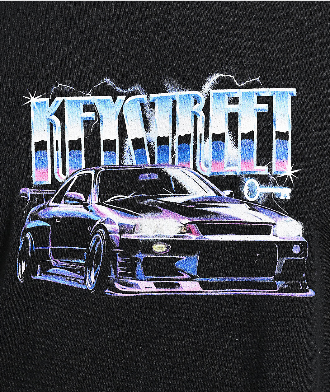 Key Street Airbrushed Black T-Shirt