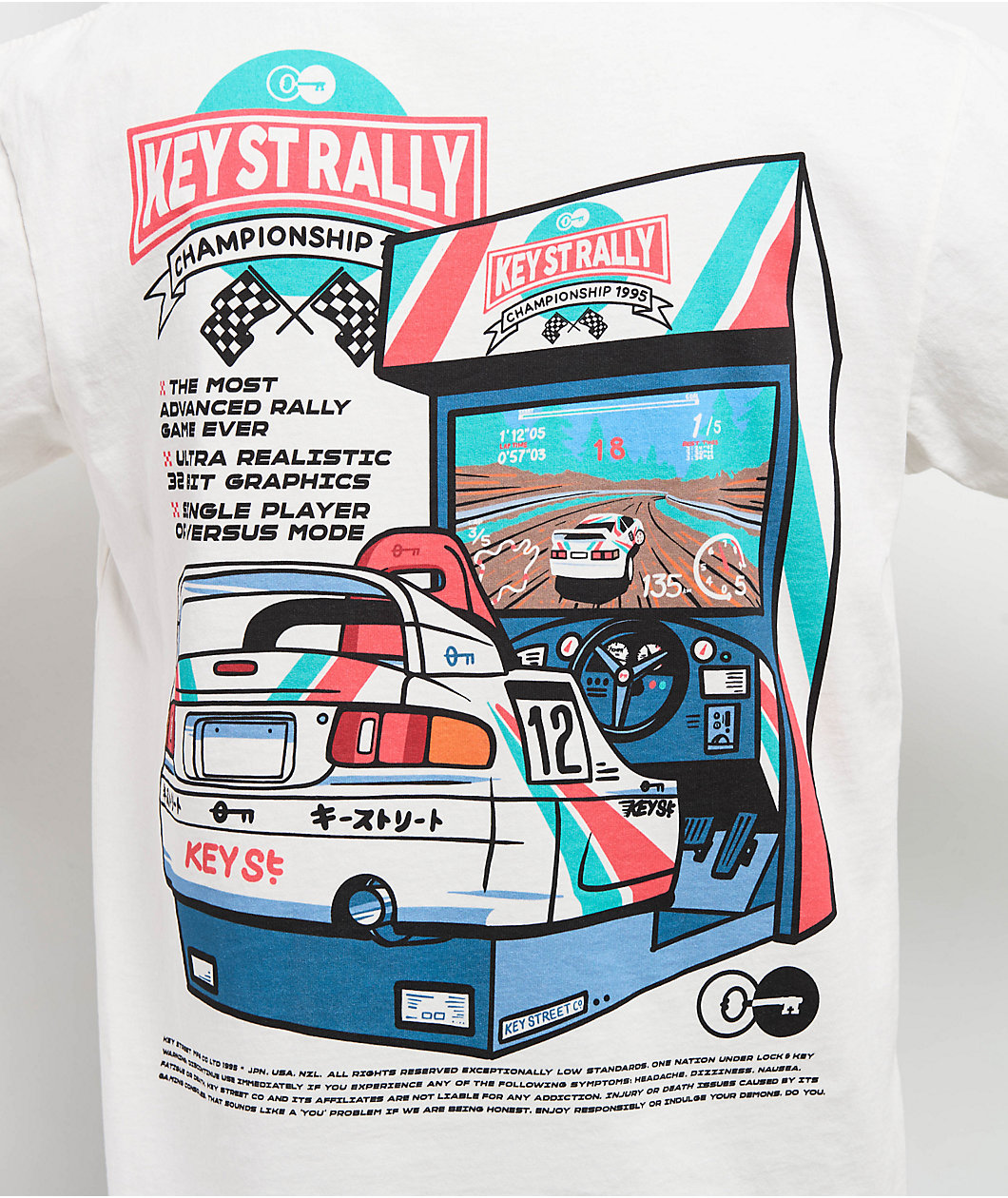 Key Street Arcade White T-Shirt