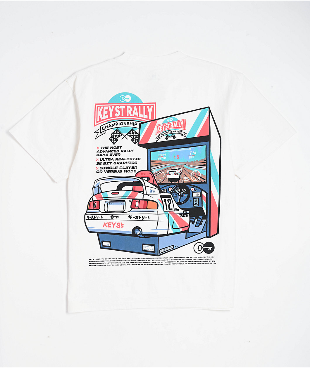 Key Street Arcade White T-Shirt