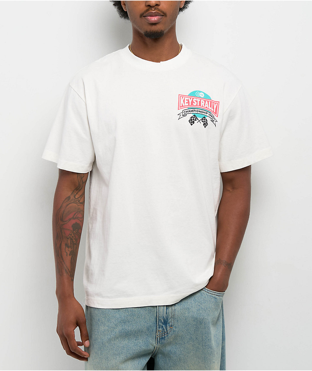 Key Street Arcade White T-Shirt