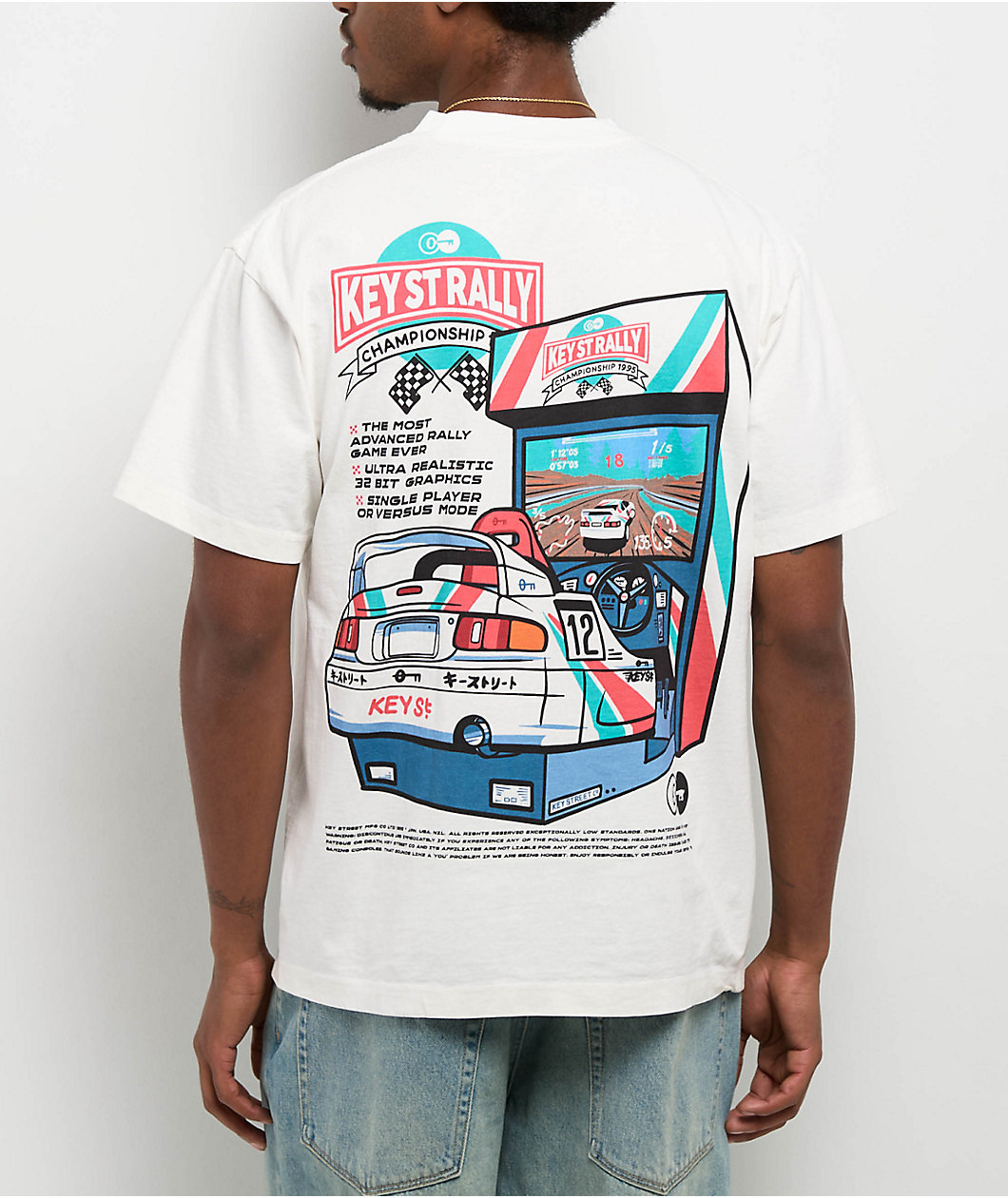 Key Street Arcade White T-Shirt
