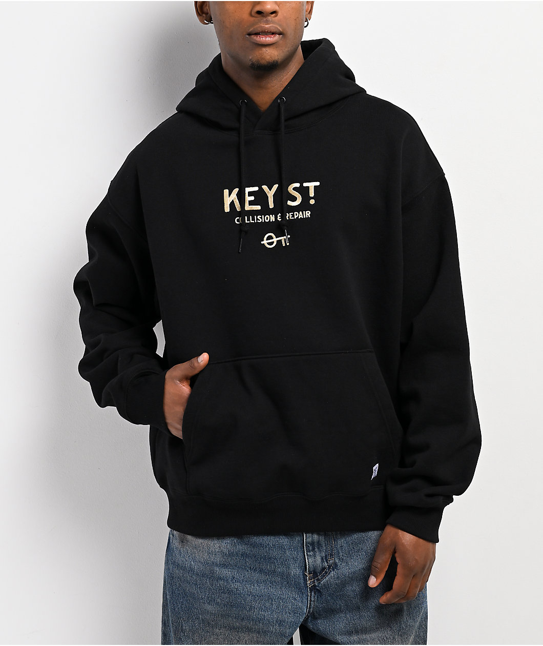 Key Street Collision & Repair Black Heavyweight Hoodie
