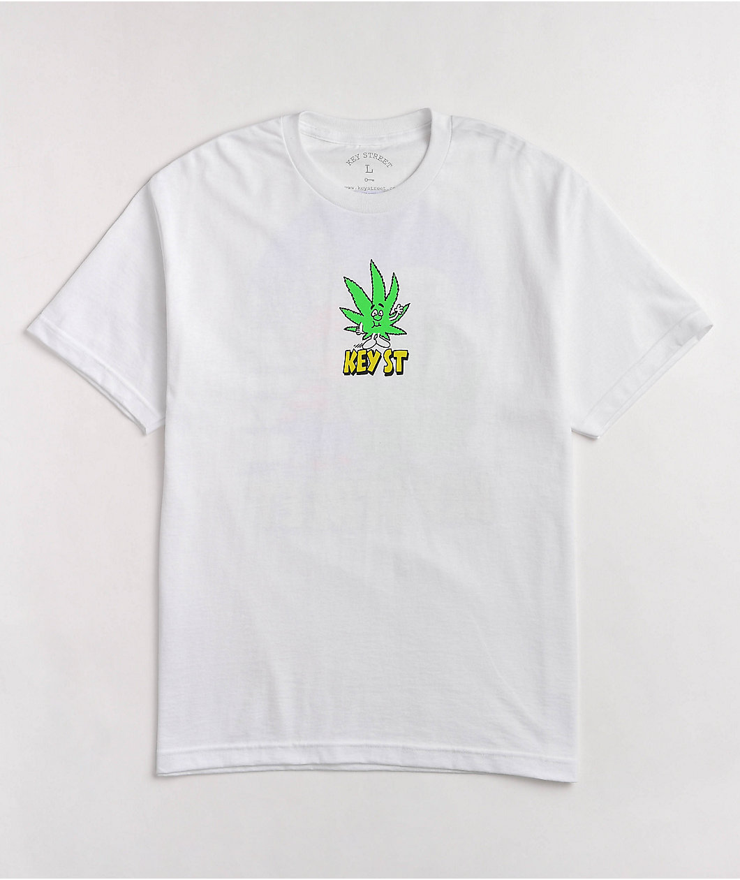 Key Street Just A Leaf White T-Shirt