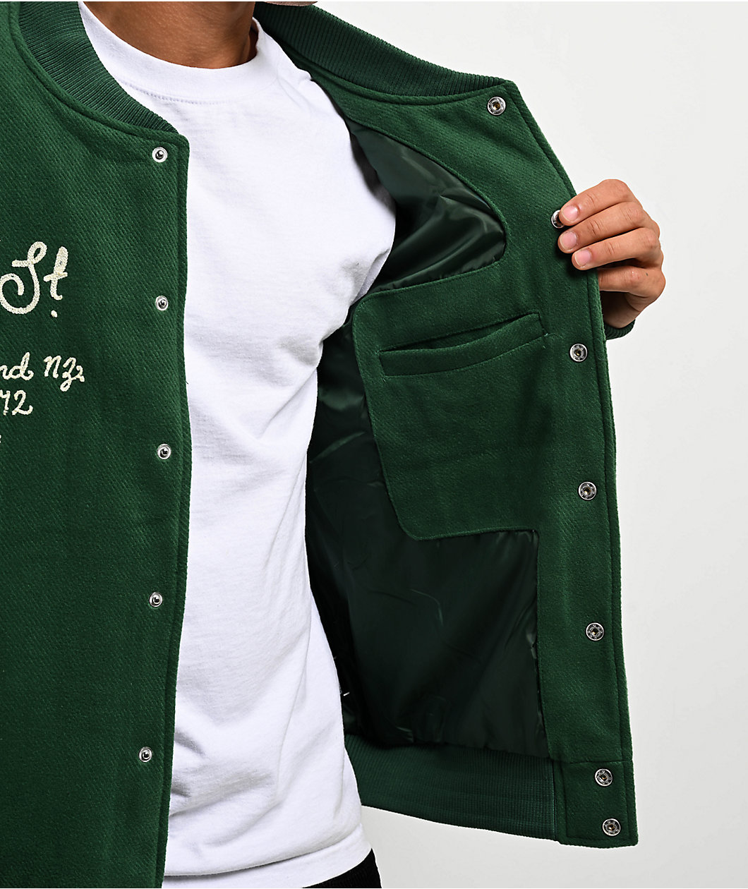 Members Only Black & Green Varsity Jacket | MainPlace Mall