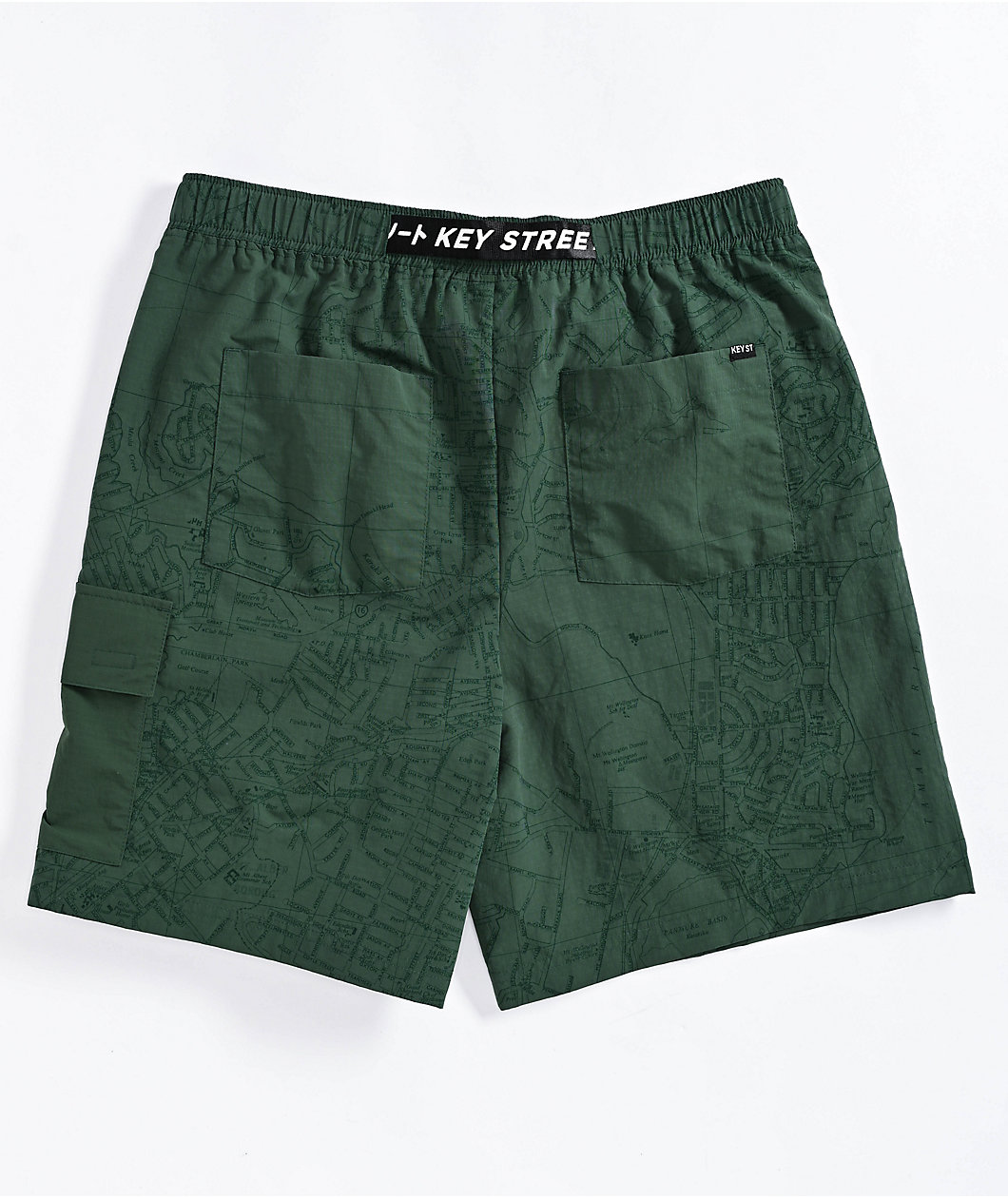 Key Street Road Map Green Board Shorts