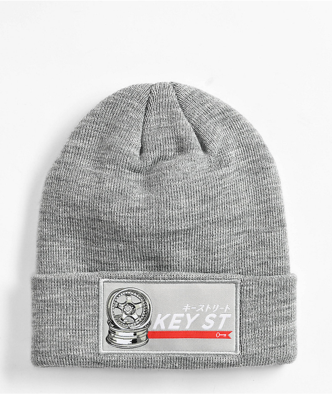 Key Street Wheels Grey Beanie