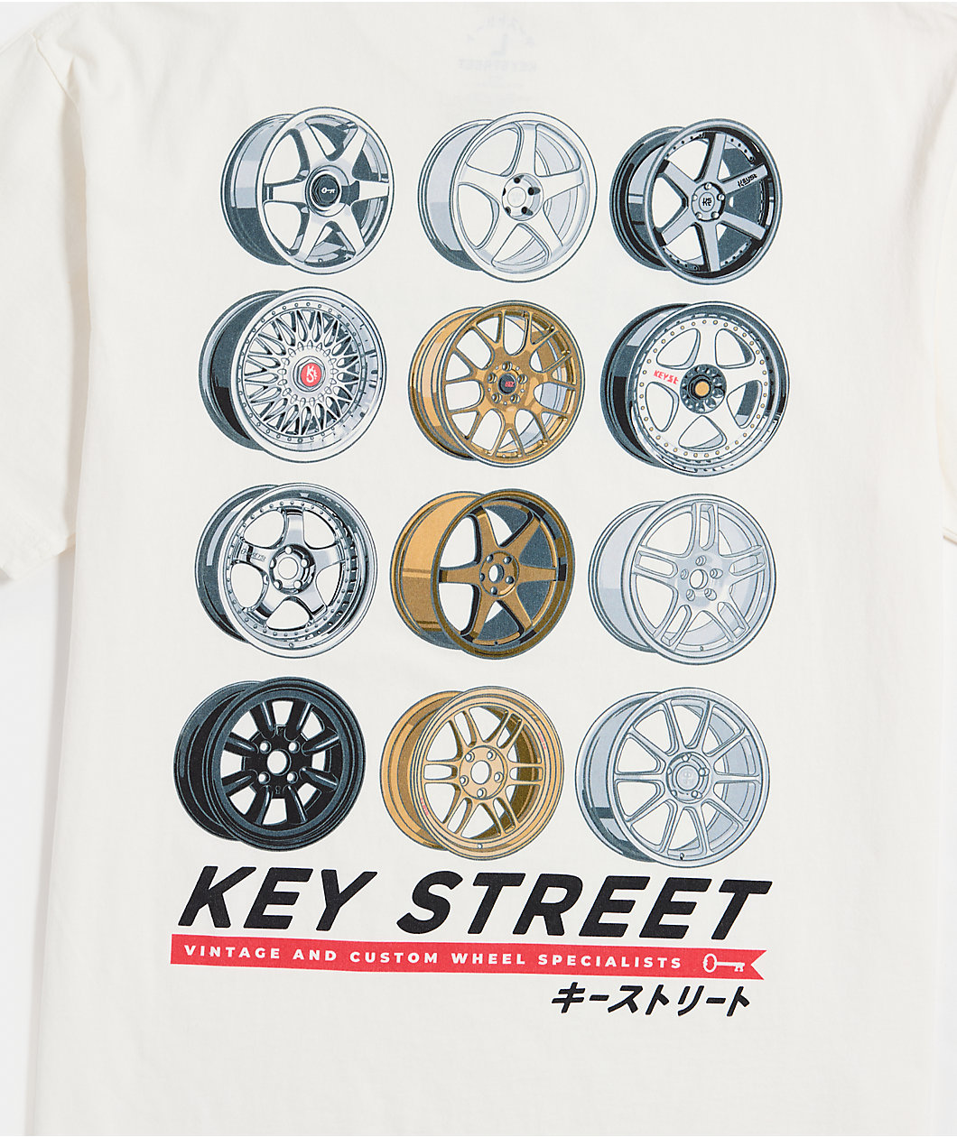 Key Street Wheels White T-Shirt
