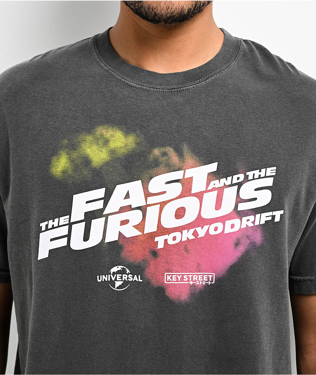 Key Street x Fast & Furious Tokyo Drift Black Wash T-Shirt