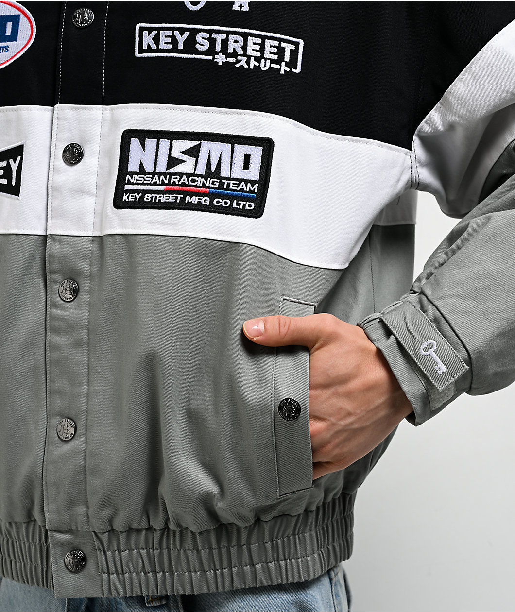 Key Street x NISMO Motorsport Black, White & Grey Racing Jacket