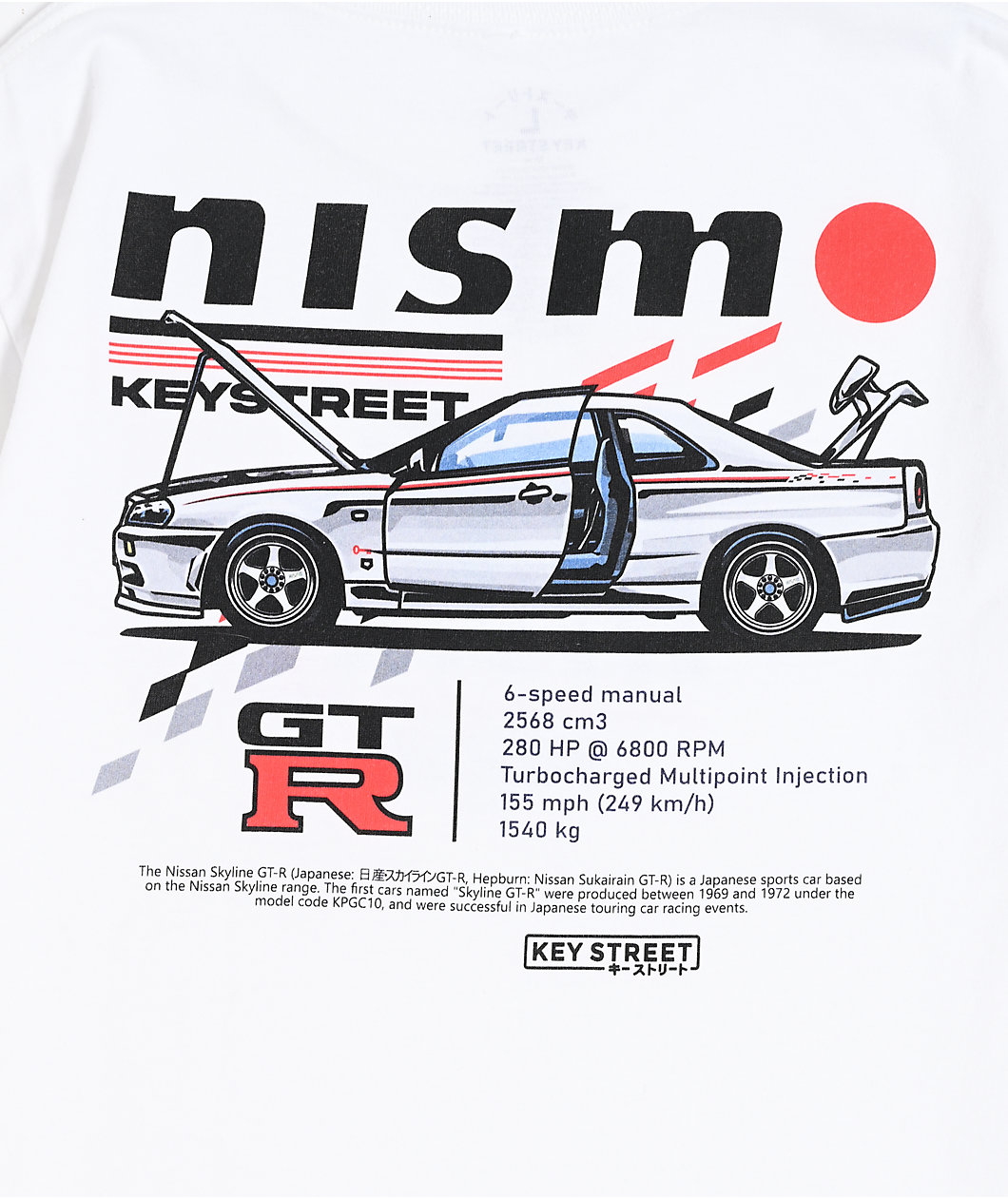 Key Street x Nismo Kids GTR White T-Shirt