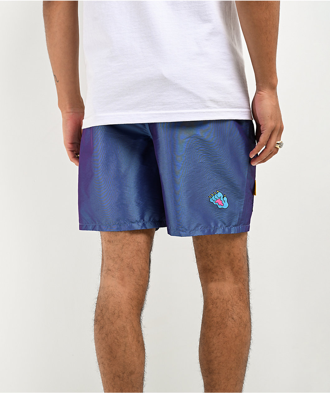 Killer Acid Cat Hologram Blue Shorts