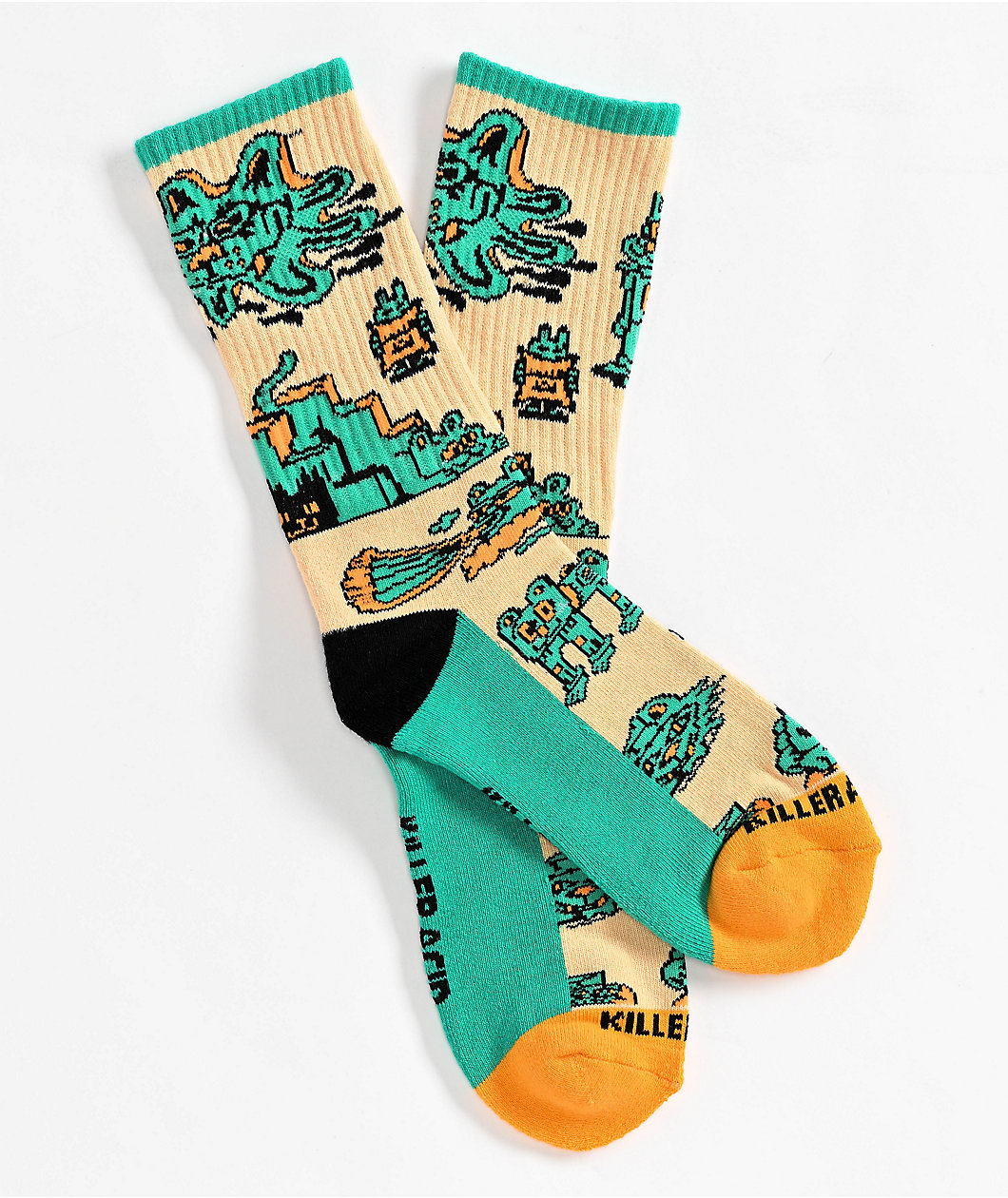 Killer Acid Los Gatos Beige Crew Socks