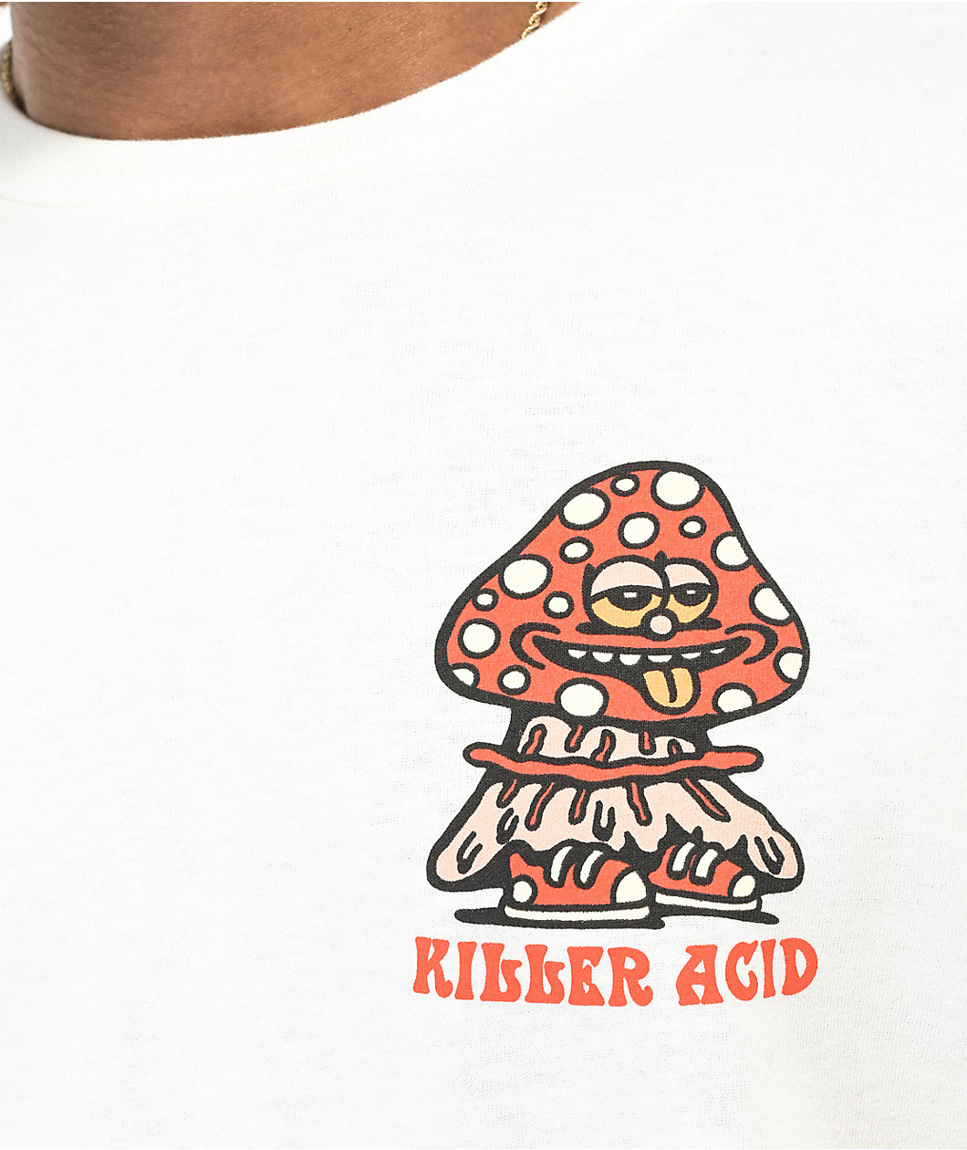 Killer Acid Mushroom Friends Natural T-Shirt