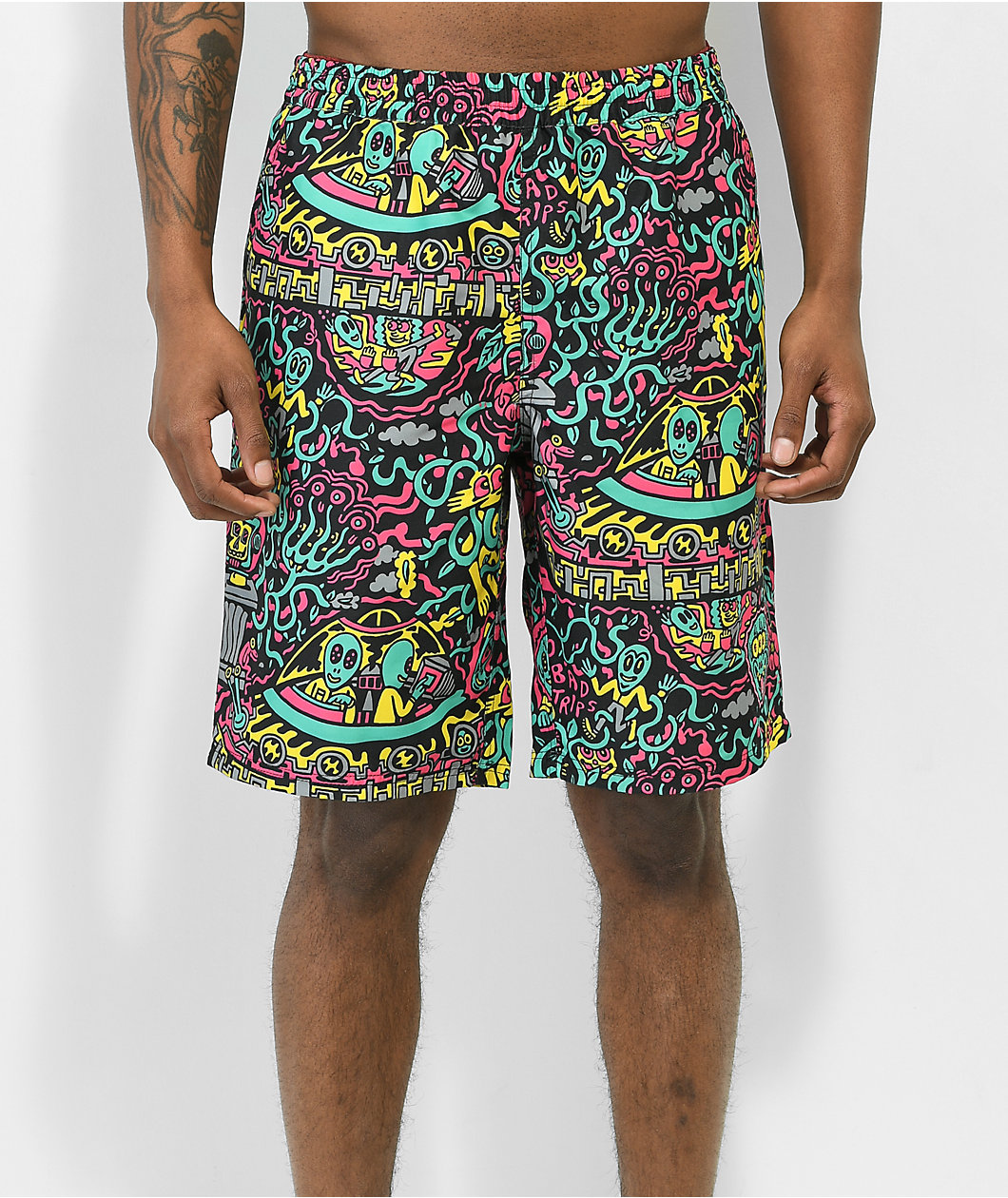 Killer Acid No Bad Trips Black Board Shorts