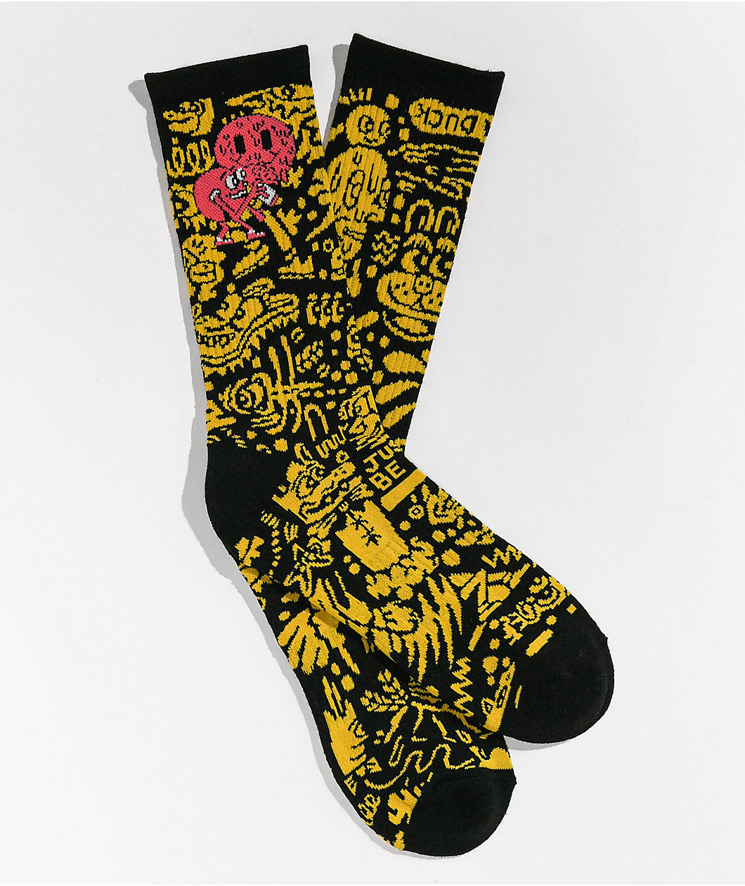 Killer Acid Smile Black Crew Socks