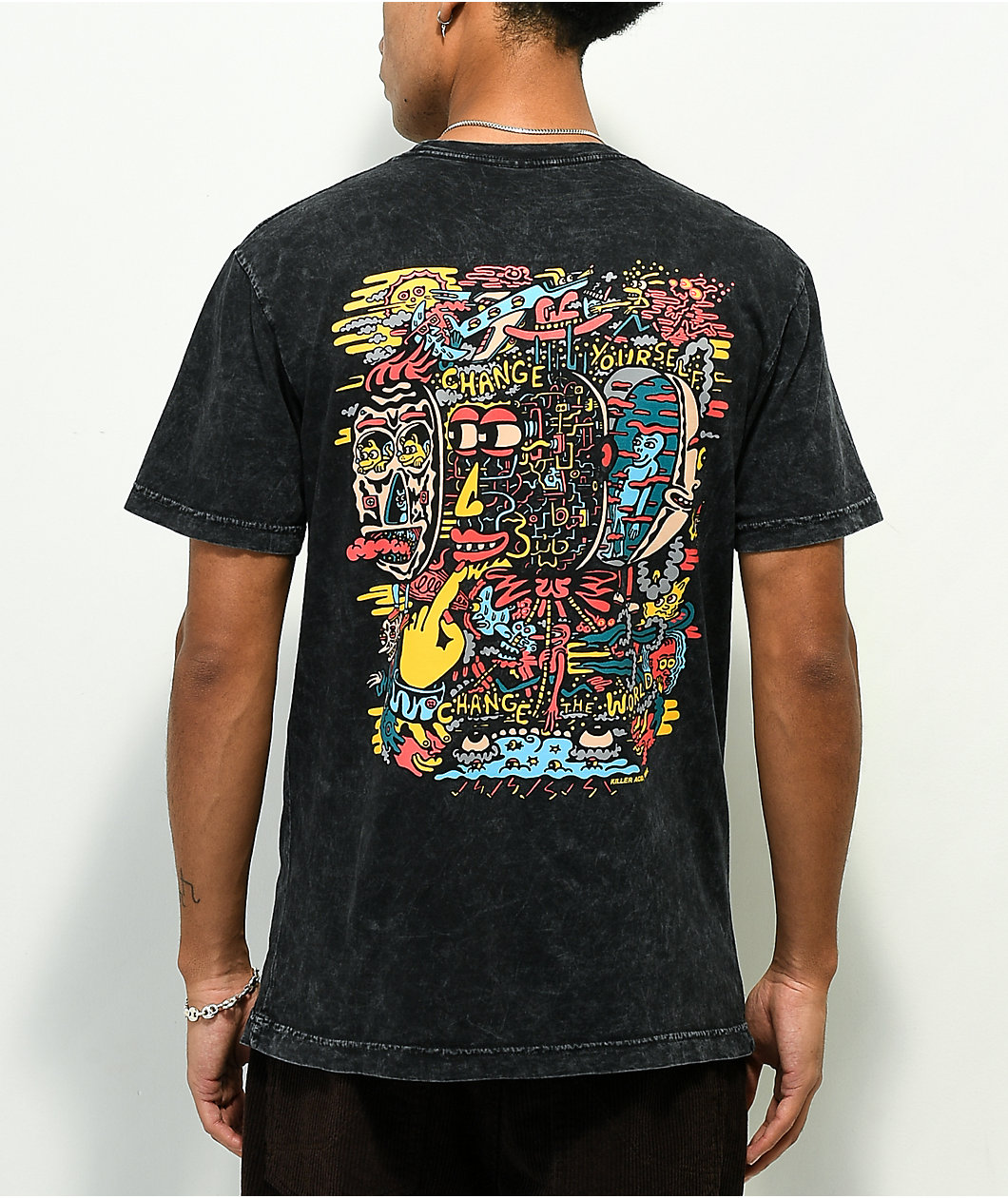 Killer Acid Steppin Out Black Wash T-Shirt