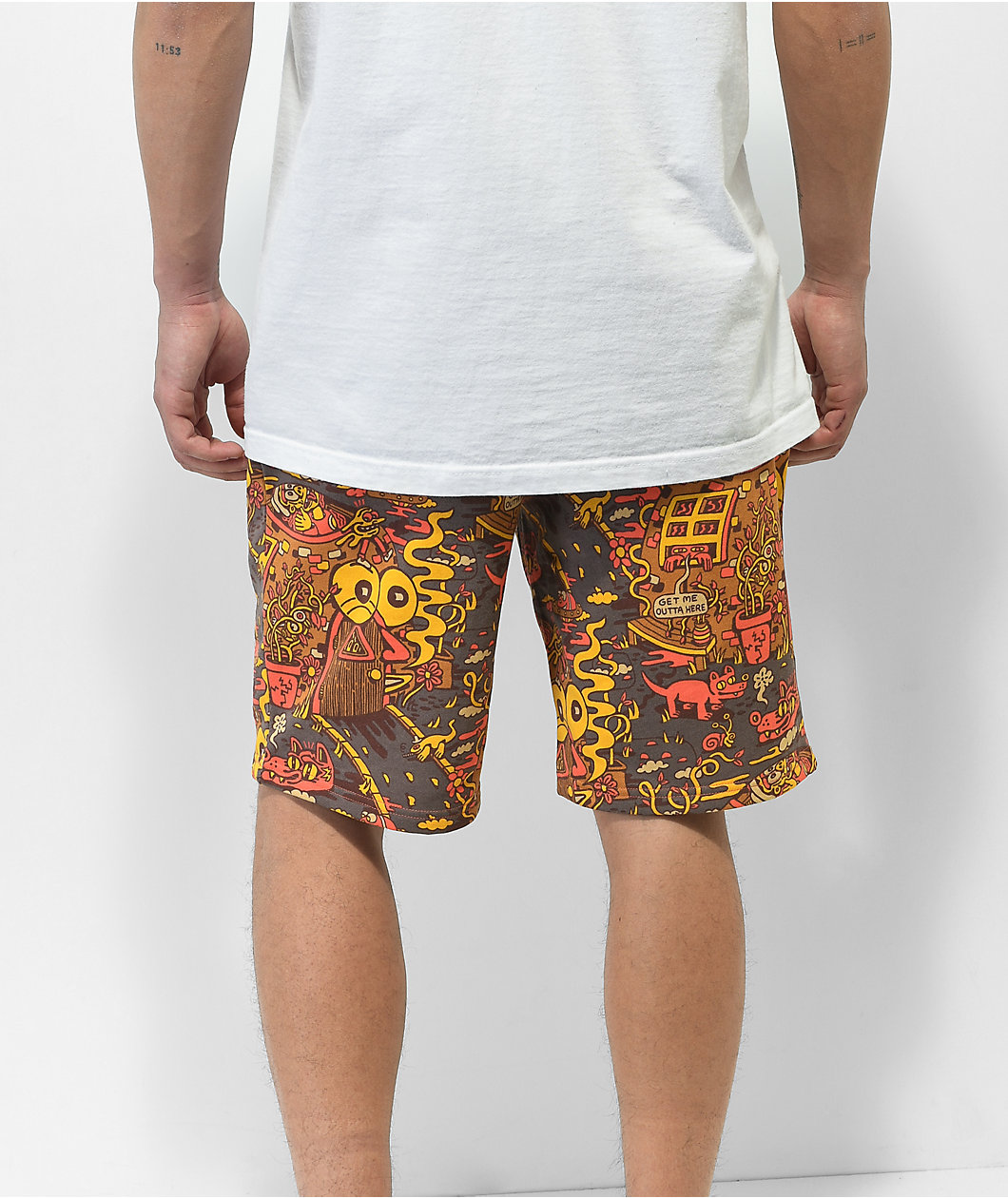 Killer Acid Way Out West Orange Sweat Shorts