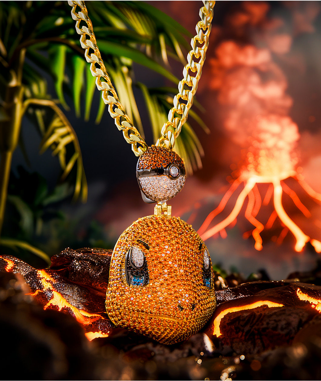 King Ice | Pokemon Charmander Necklace